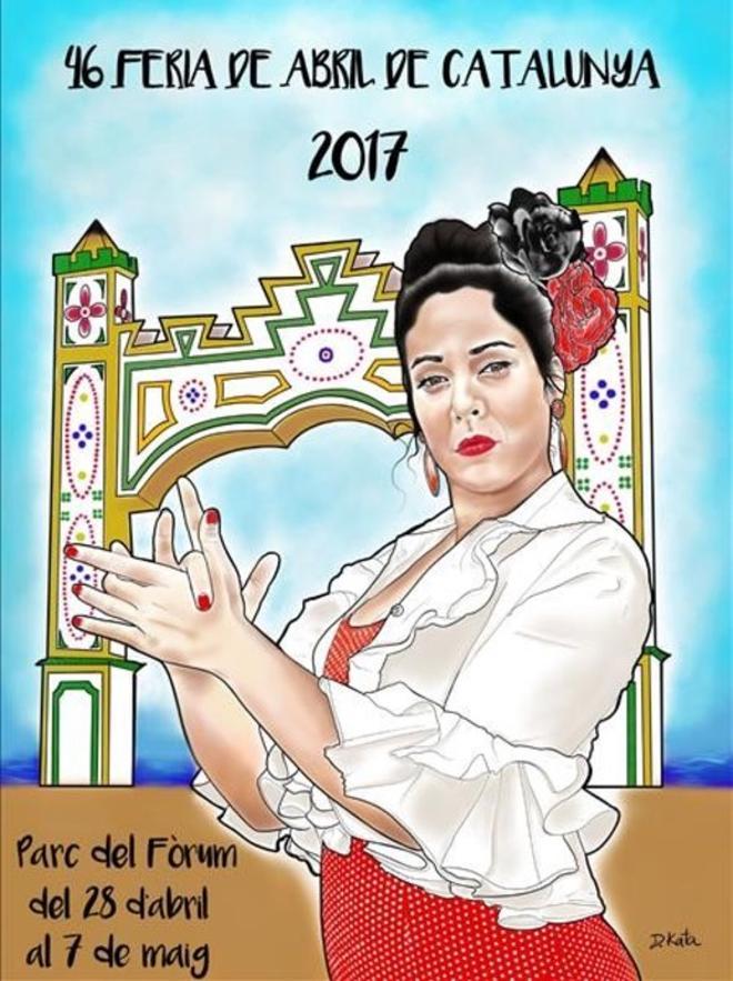 Cartel de la Feria de Abril 2017, diseñado por Daniel Catalán.