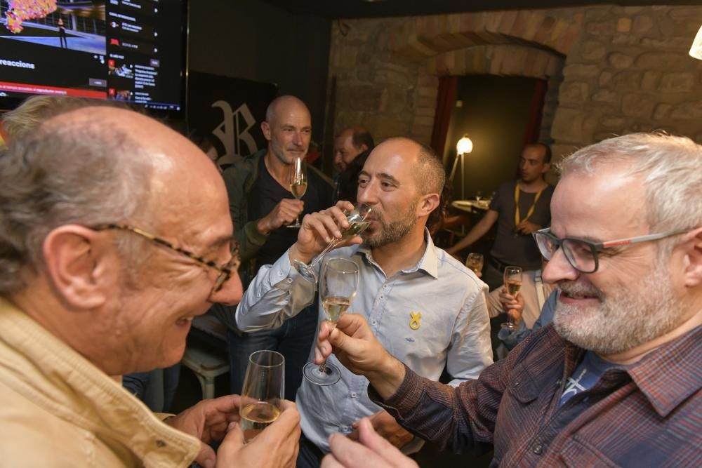 Celebració de Marc Aloy després de la victòria a l