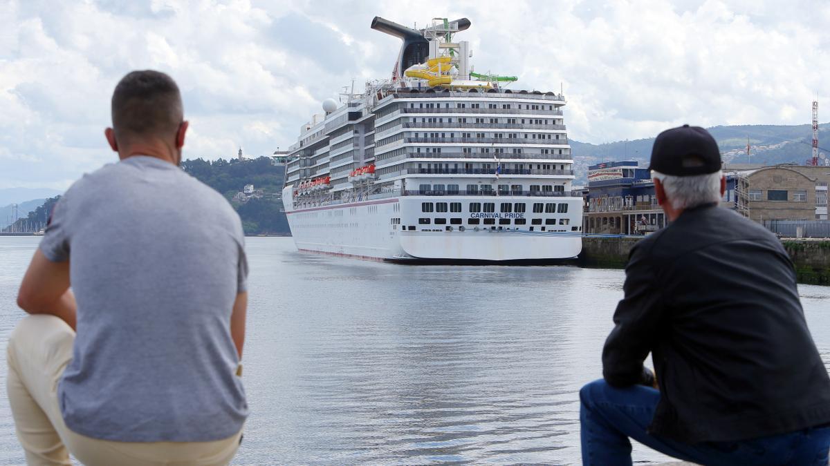 El crucero Carnivel Pride en Vigo.