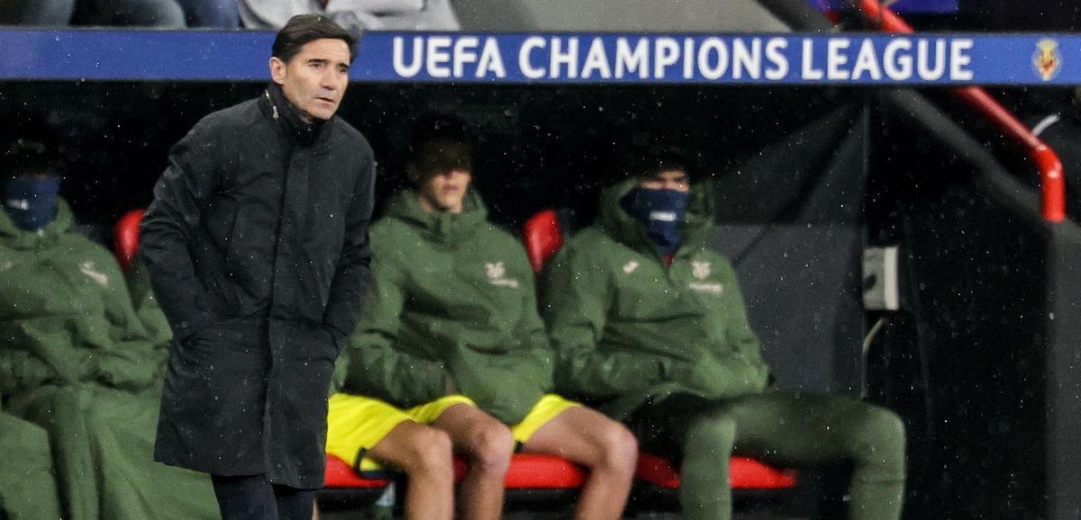 Marcelino Garcia, durante el Bayer Leverkusen-Villarreal