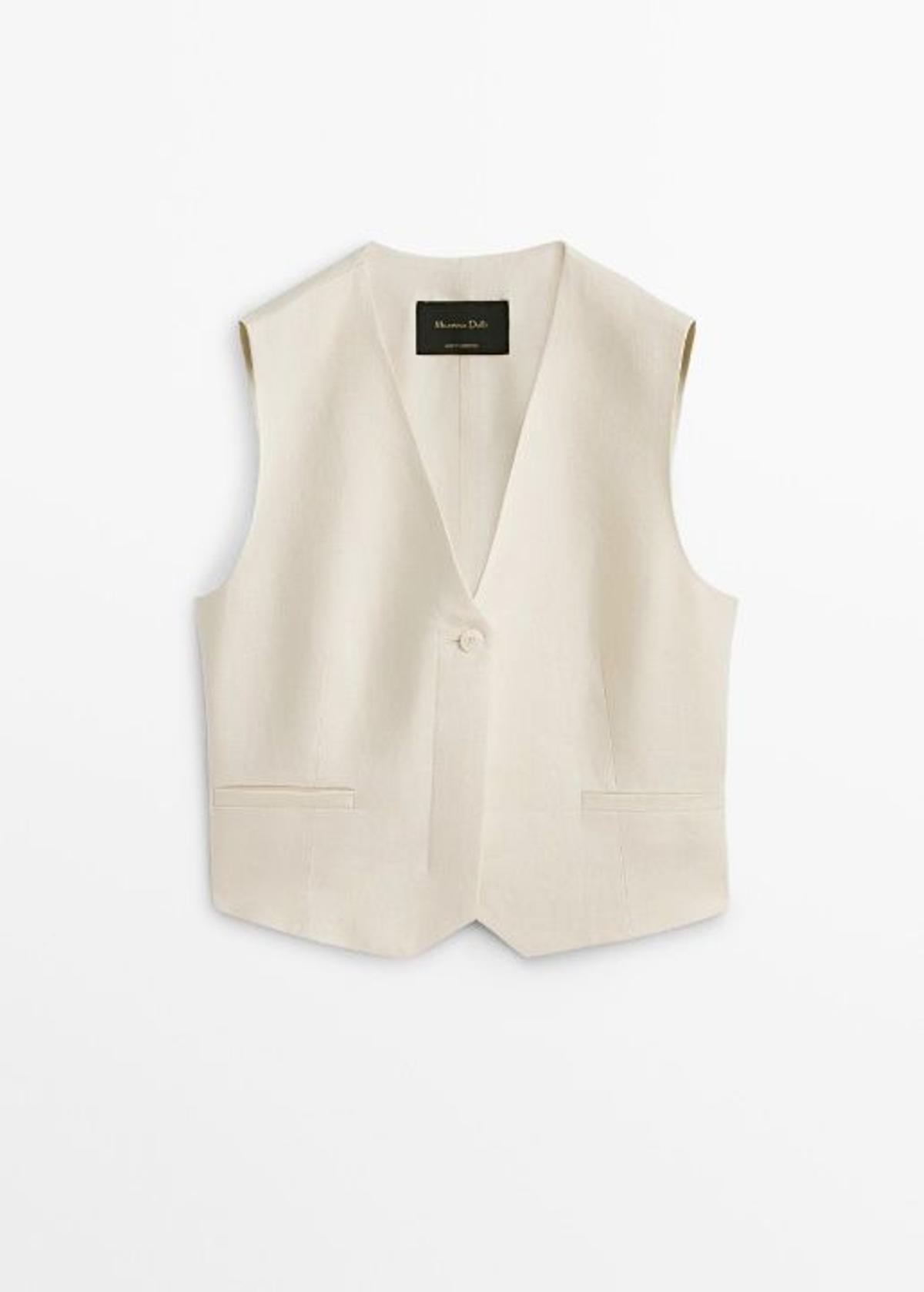 Chaleco de lino de Massimo Dutti