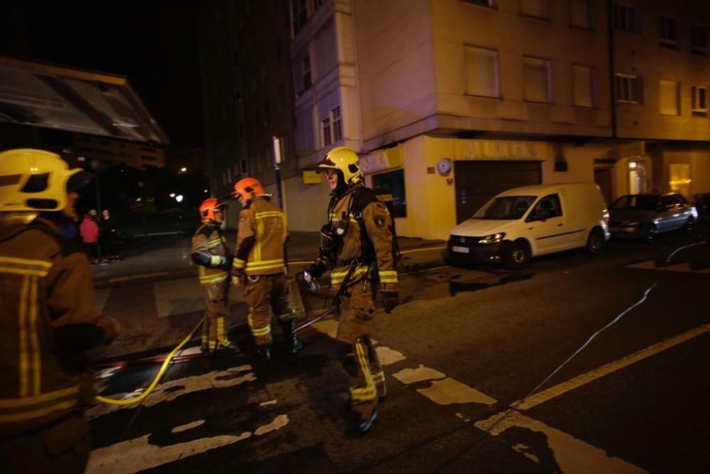 Incendio de un supermercado en Oviedo