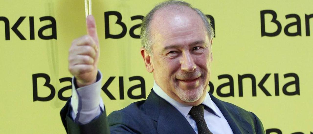 Rodrigo Rato, el día de la salida a bolsa de Bankia, en 2011.
