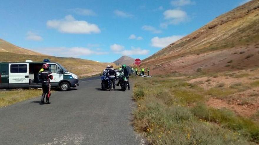 Muere un motorista en Fuerteventura