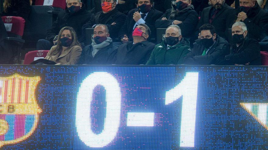 Laporta, en la derrota ante el Betis.