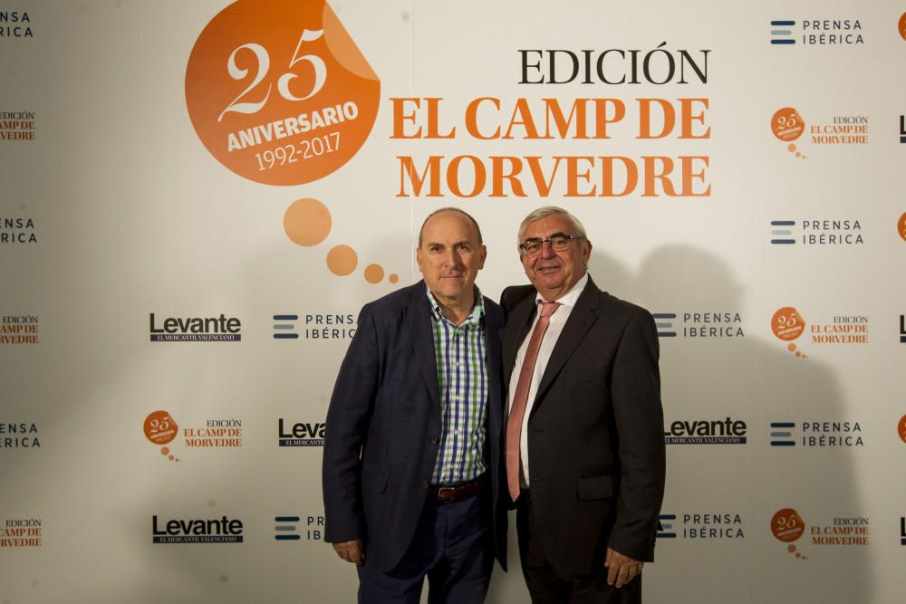 Gala 25 Aniversario Levante-EMV Edición Camp de Morvedre. Jesús Bosch junto a Pepe Catalunya