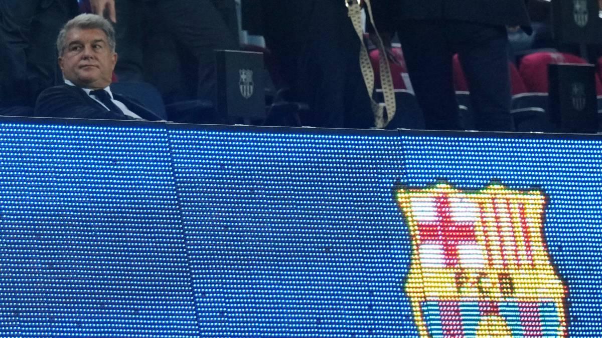 Laporta, en el palco del Spotify Camp Nou esta temporada