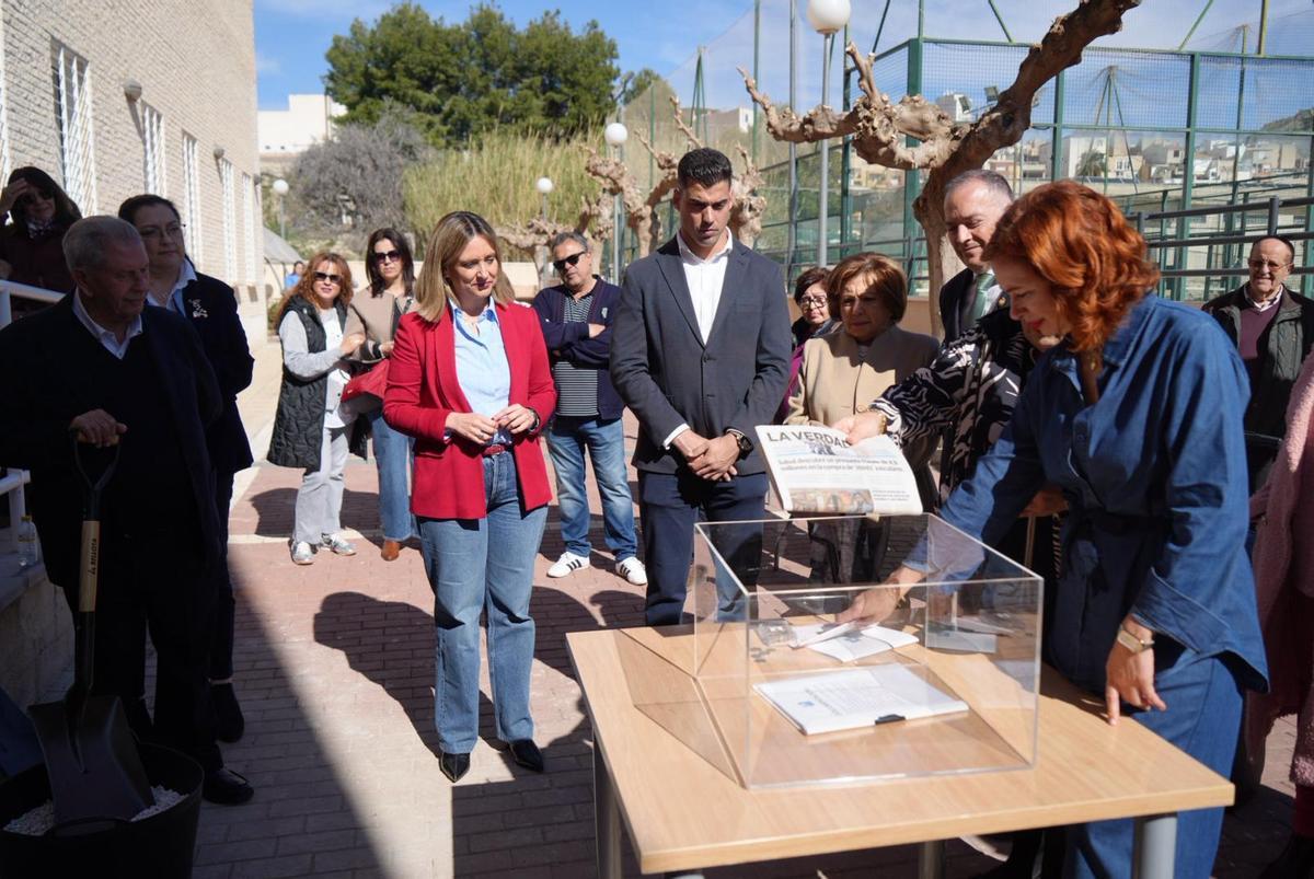 Colocación de la primera piedra de la ampliación de la residencia y centro de día de la Fundación