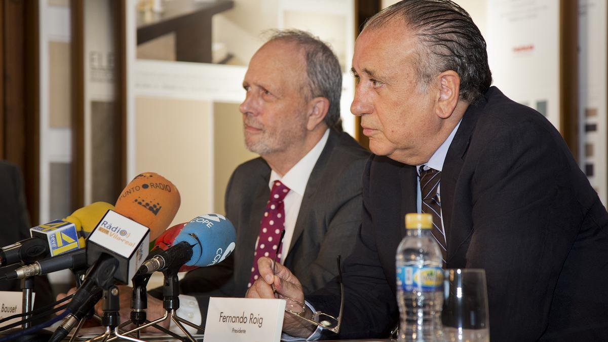 Bauset y Fernando Roig durante una rueda de prensa, imagen de archivo.