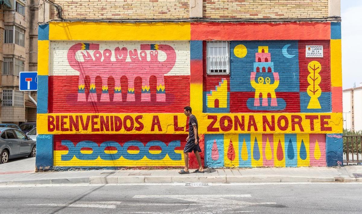 La Zona Norte de Alicante, señalada con un mural.