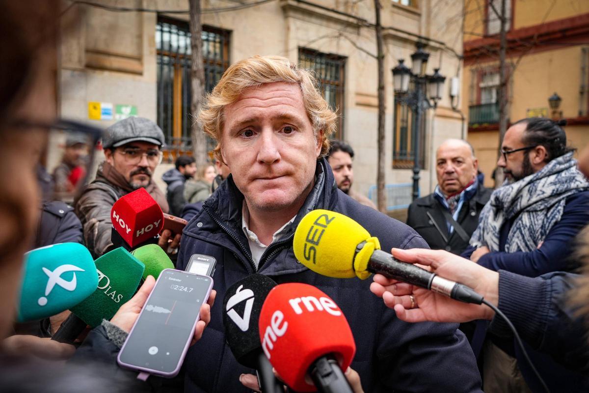 Ignacio Gragera, alcalde de Badajoz, en la mañana de este martes en la ciudad.