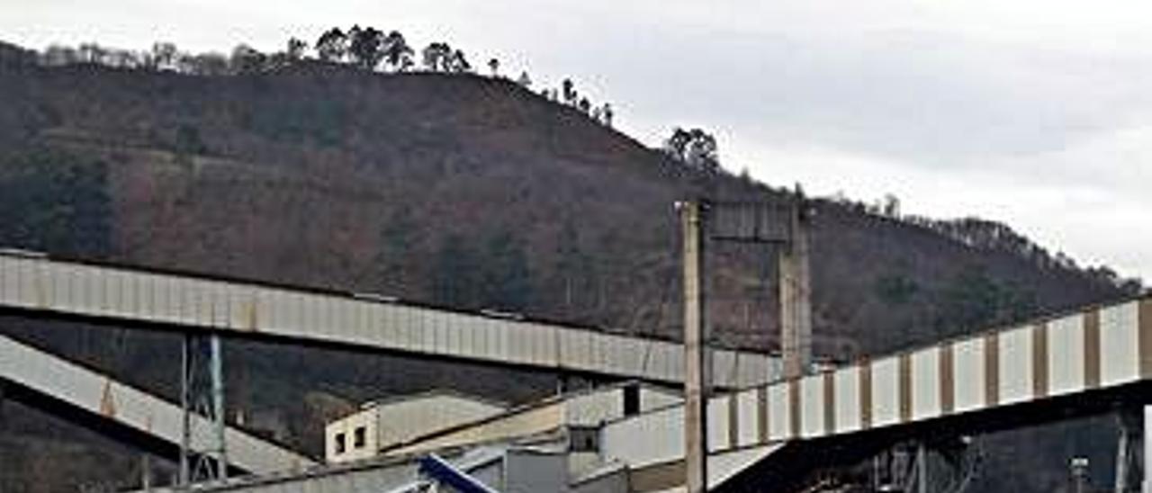 Terrenos del lavadero del Batán, en el norte de Mieres.