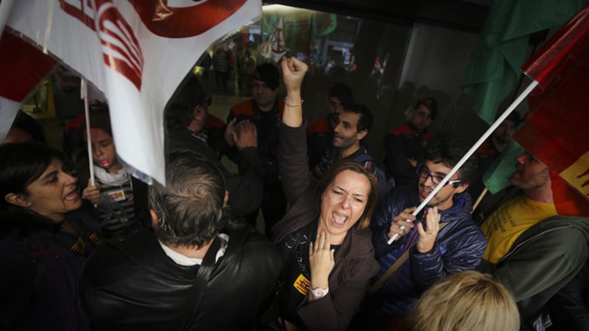 Manifestación de funcionarios de la Generalitat