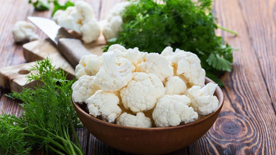 Coliflor, lista para cocinar.