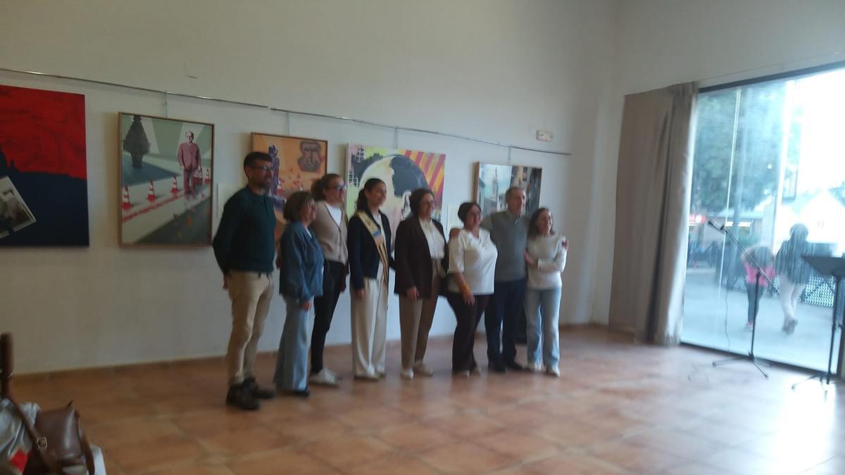 Inauguración de la exposición en el Centre Juvenil de Vallada, el pasado viernes.