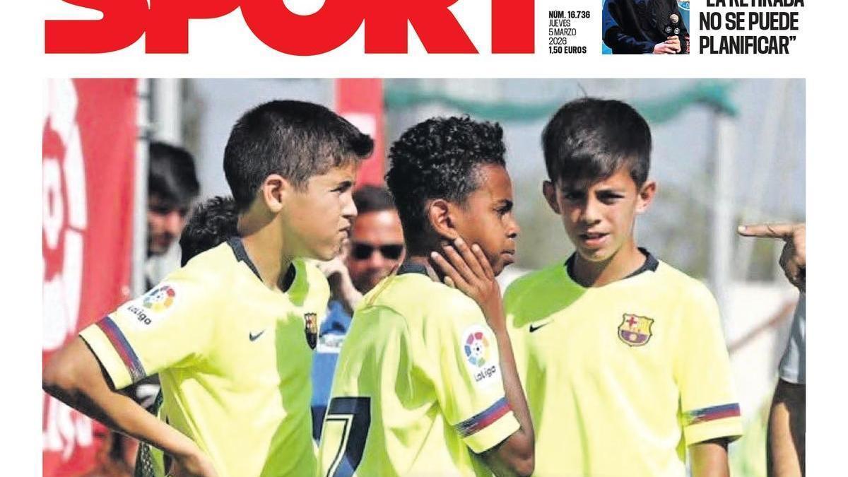La portada de SPORT de hoy jueves, 5 de marzo de 2026