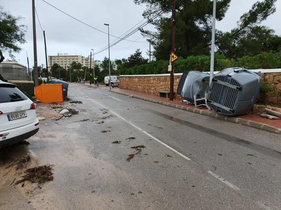 El temporal descarga sobre Ibiza y Formentera