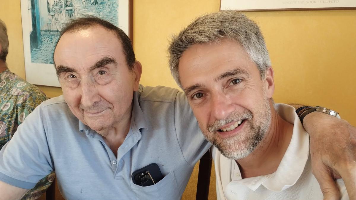Graciano García y Franganillo durante su encuentro en Tapia.