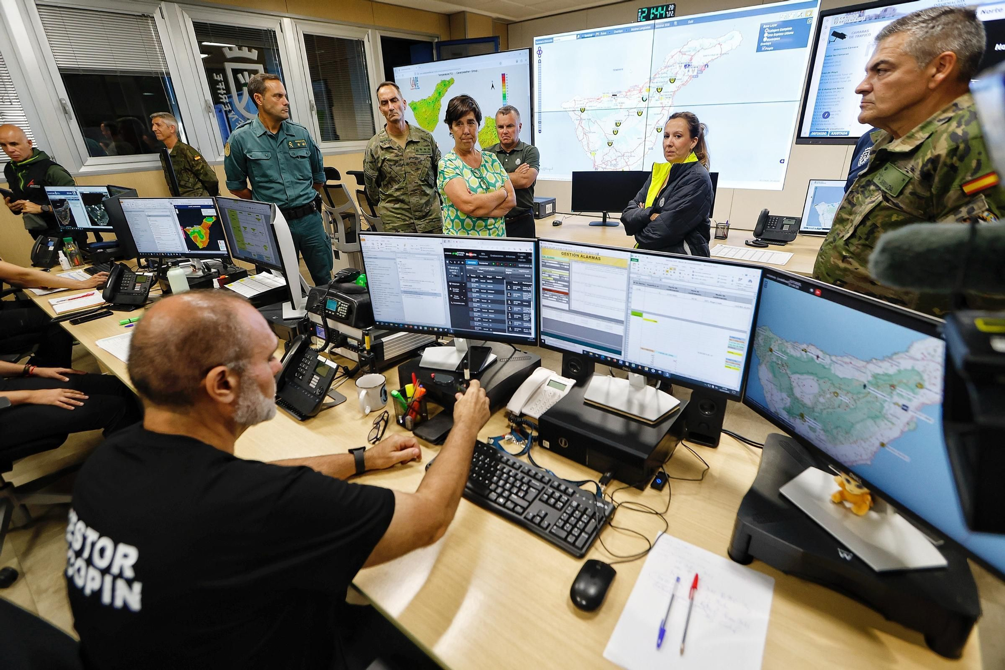 Visita nocturna al Operativo de Prevención y Extinción de Incendios Forestales