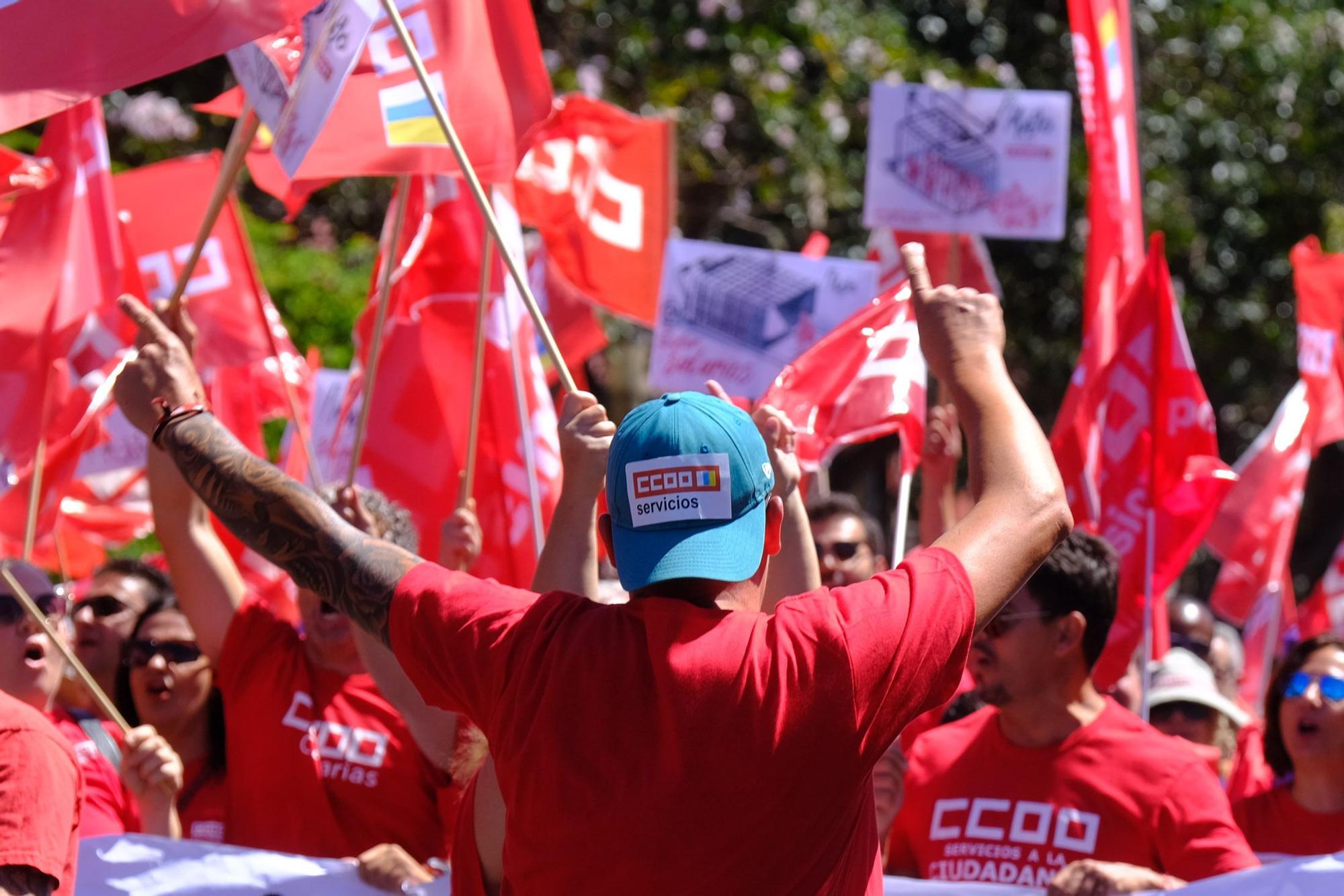 Manifestación por el Primero de Mayo en Las Palmas de Gran Canaria