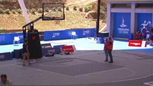 Pista de baloncesto de la competición 3x3 masculina de los Juegos del Mediterráneo