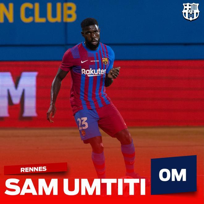 El Rennes podría echarse atrás por sus dudas con el estado físico de Umtiti. Si no consiguen cederle, desde el club se plantean la rescisión porque no cuenta para Xavi