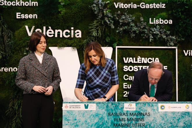 Catalá firma ante Morant la declaración de buenas prácticas de la Capitalidad Verde Europea