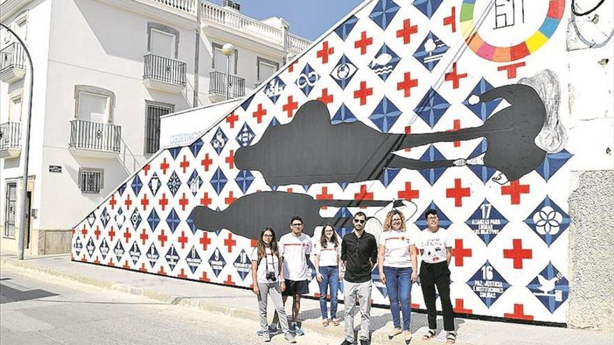 Cruz Roja DIFUNDE los Objetivos de Desarrollo Sostenible con un mural callejero