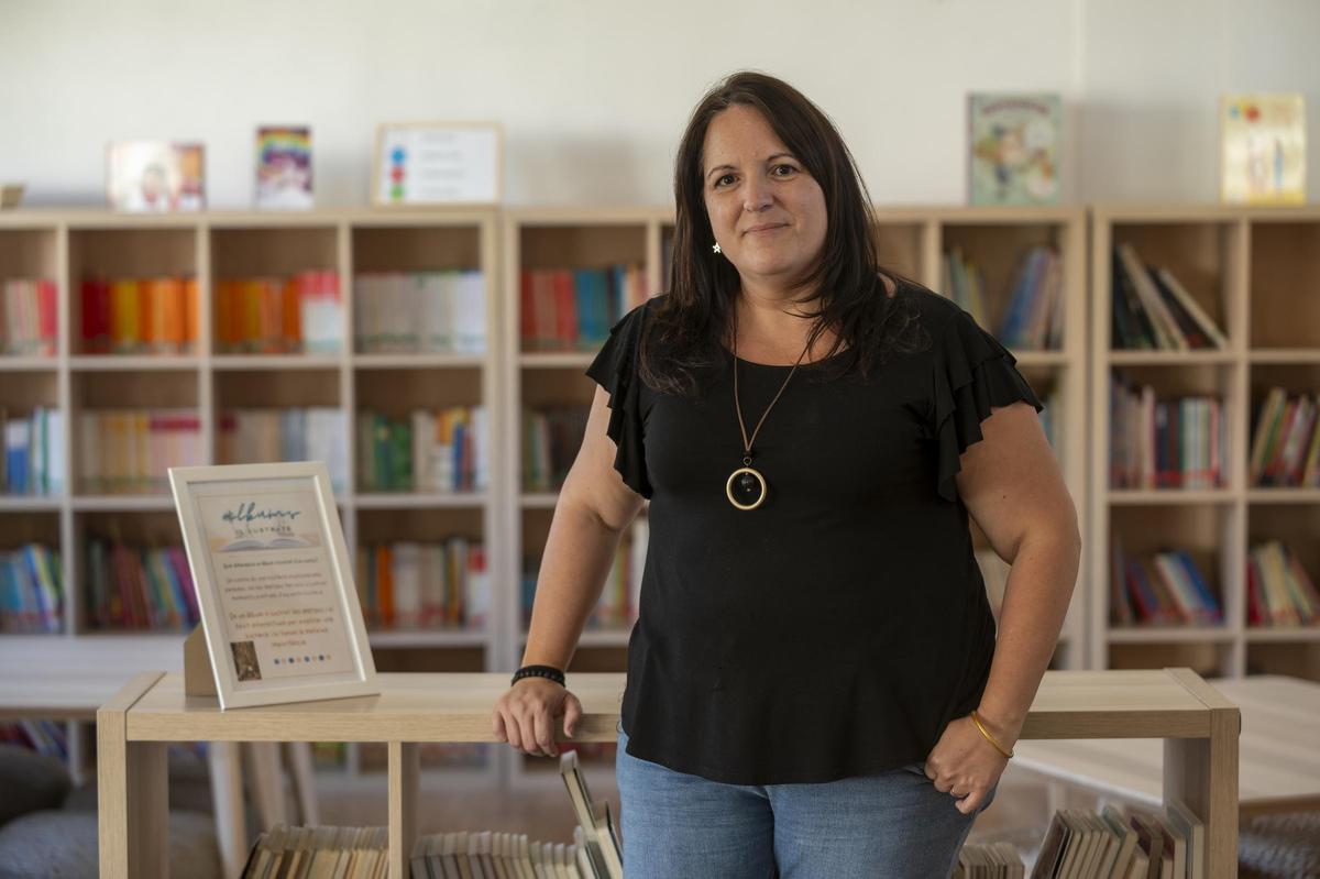 Núria Sabaté, este jueves en la escuela Marià Fortuny de Reus.