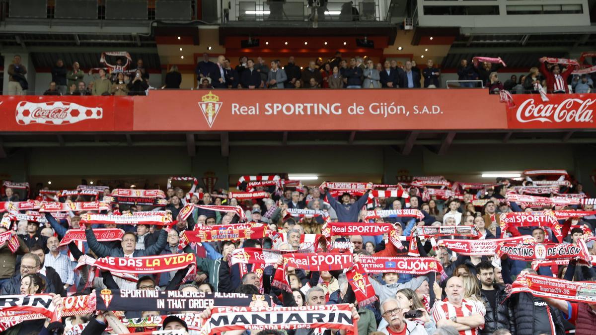 Así vivió la afición el partido del Sporting frente al Eibar