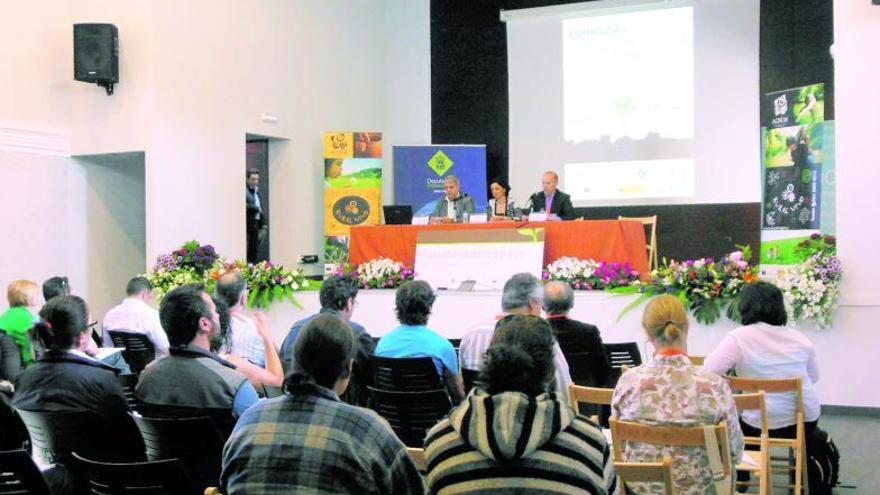 Apertura de las Xornadas Novas Alternativas para o Agro, en la Casa da Cultura de Tomiño.  // C.T. / E.G.