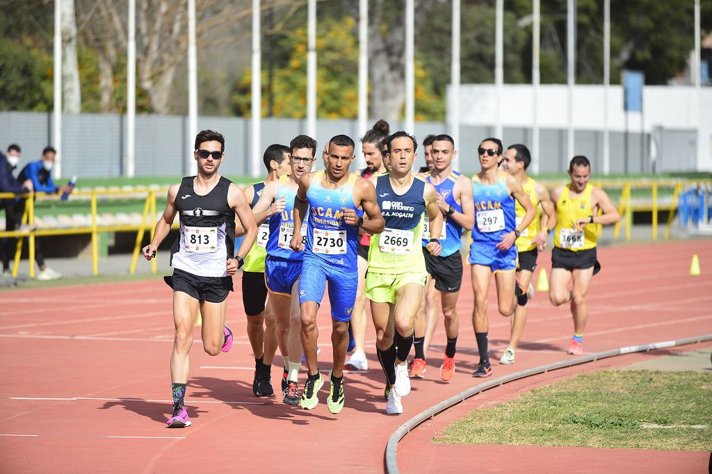 Pruebas de atletismo nacional en la pista de atletismo de Cartagena este domingo