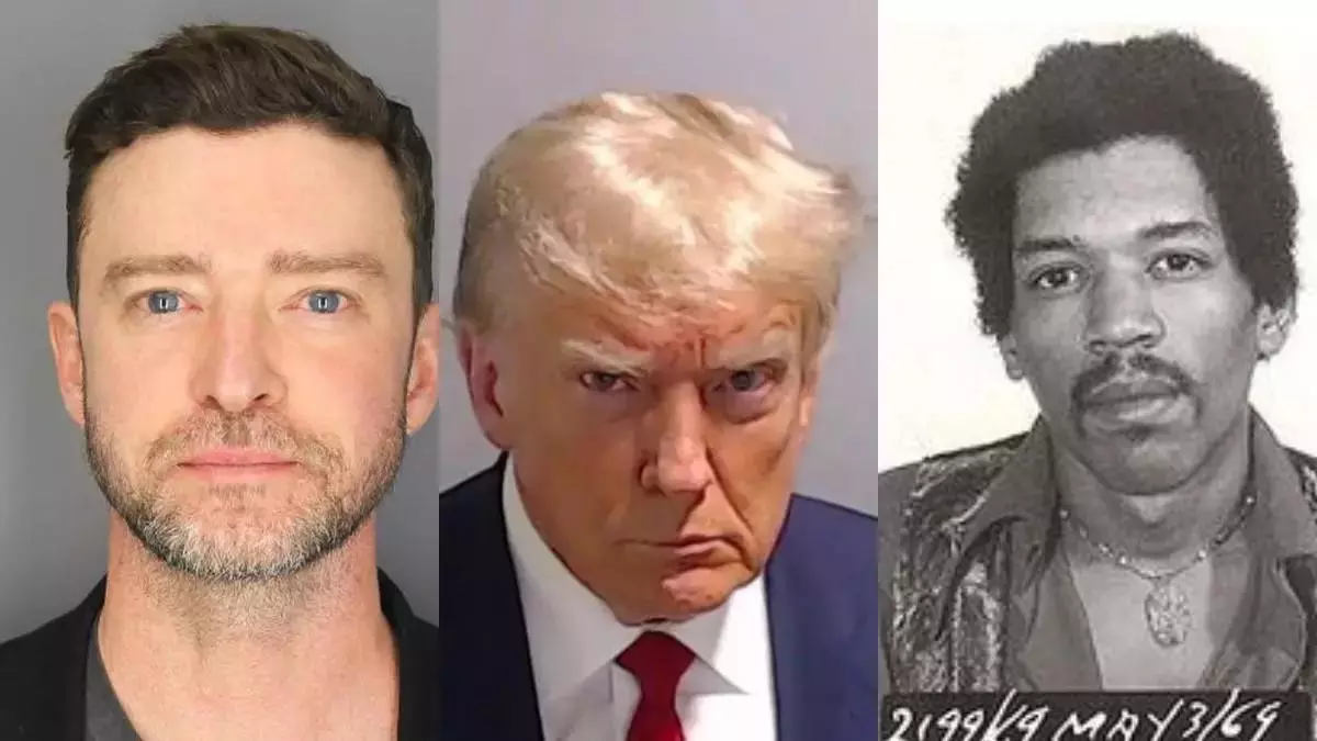 De Justin Timberlake a Jimi Hendrix: Estos son los 'mugshots' más virales de los famosos