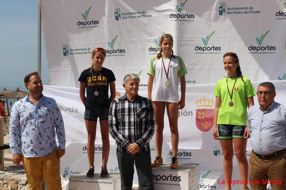 Final de triatlón de deporte escolar