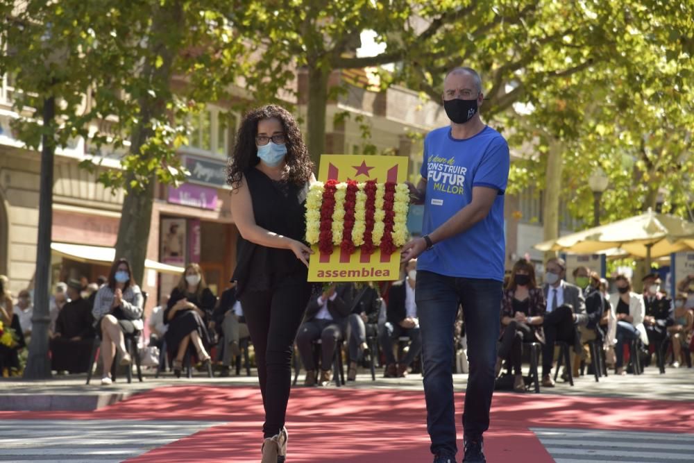 L'acte de la Diada 2020 a Manresa, en fotos