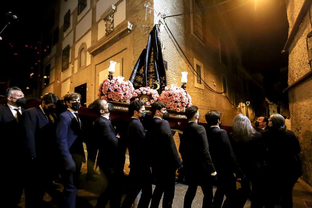 Semana Santa de Lorca 2022: Virgen de la Soledad del Paso Negro, iglesia y procesión