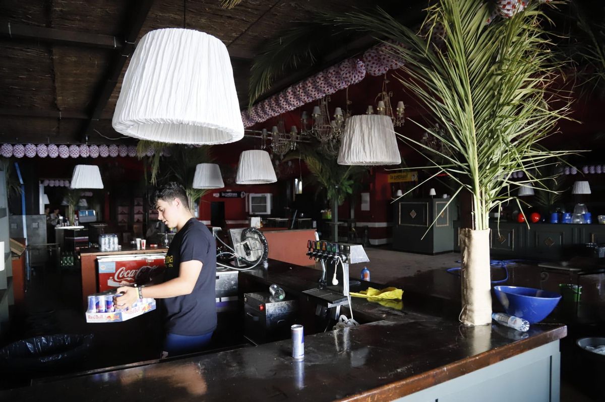 Interior de la caseta de La Prensa.