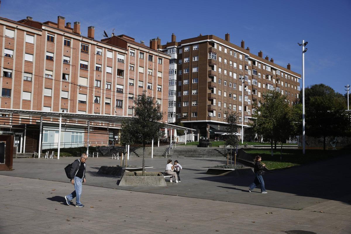Una vista de la plaza 3 de abril, en El Llano.