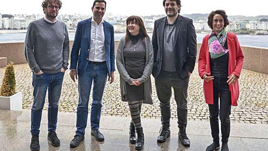 José Manuel Sande, Jacobo Sutil, Ana Domínguez, Ángel Rueda y Beatriz Aler, en la Domus.