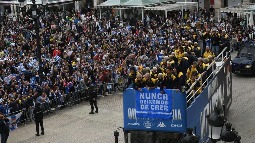 Ya hay cita para la celebración del ascenso del Deportivo en María Pita: este es el horario