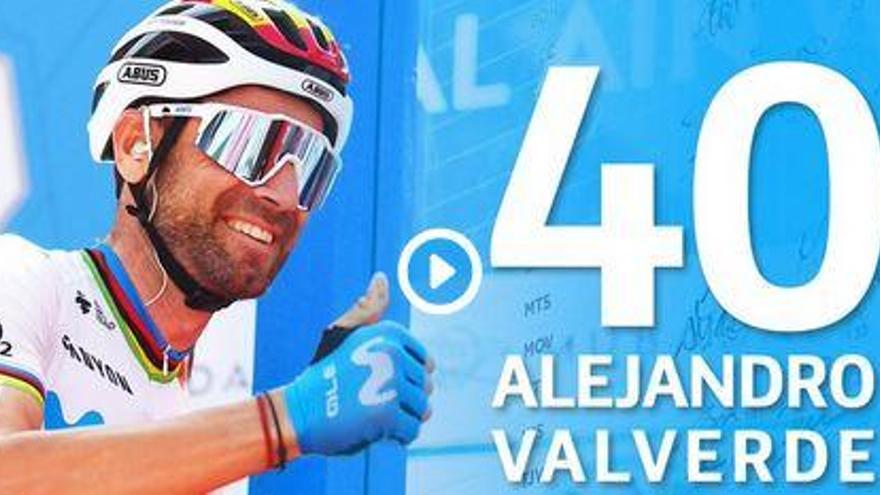 Video | Movistar felicita a Valverde como &quot;líder dentro y fuera de la carretera&quot;