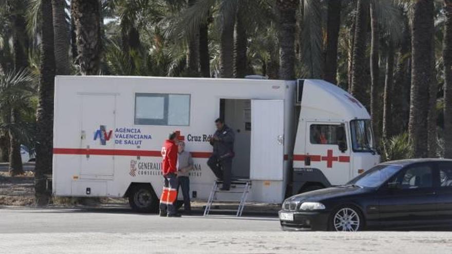 La caravana de dispensación de metadona de Cruz Roja.