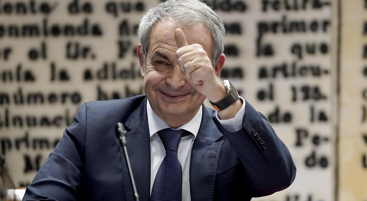 José Luis Rodríguez Zapatero, durante su comparecencia en el Senado, en la comisión sobre el rescate de Plus Ultra.