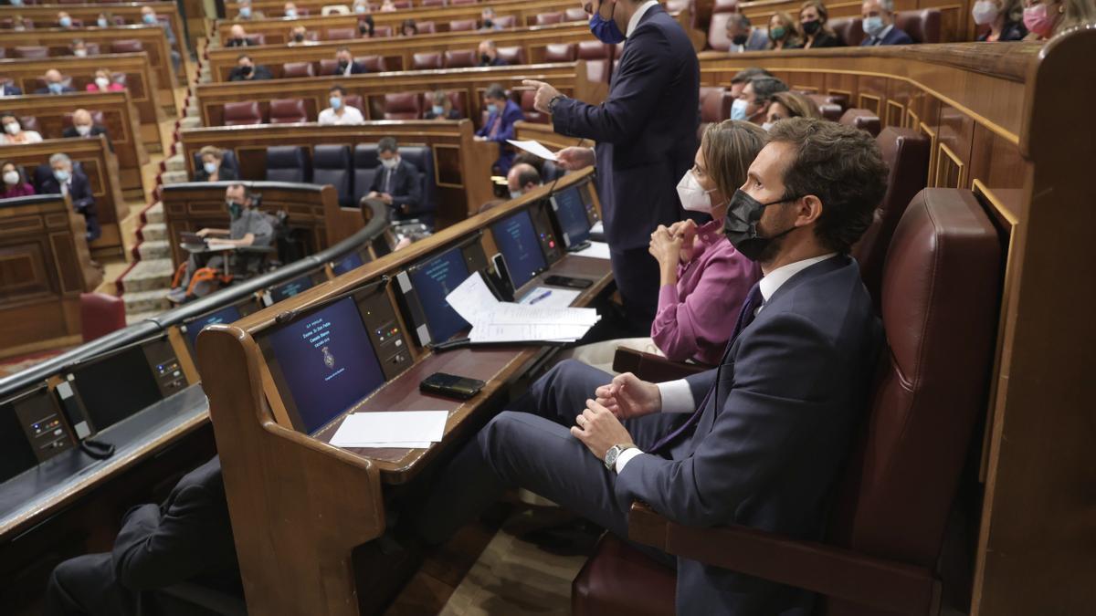 Pablo Casado en el Congreso de los Diputados.