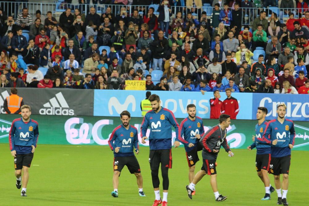 Entrenamiento y rueda de prensa de la Selección Española en Málaga