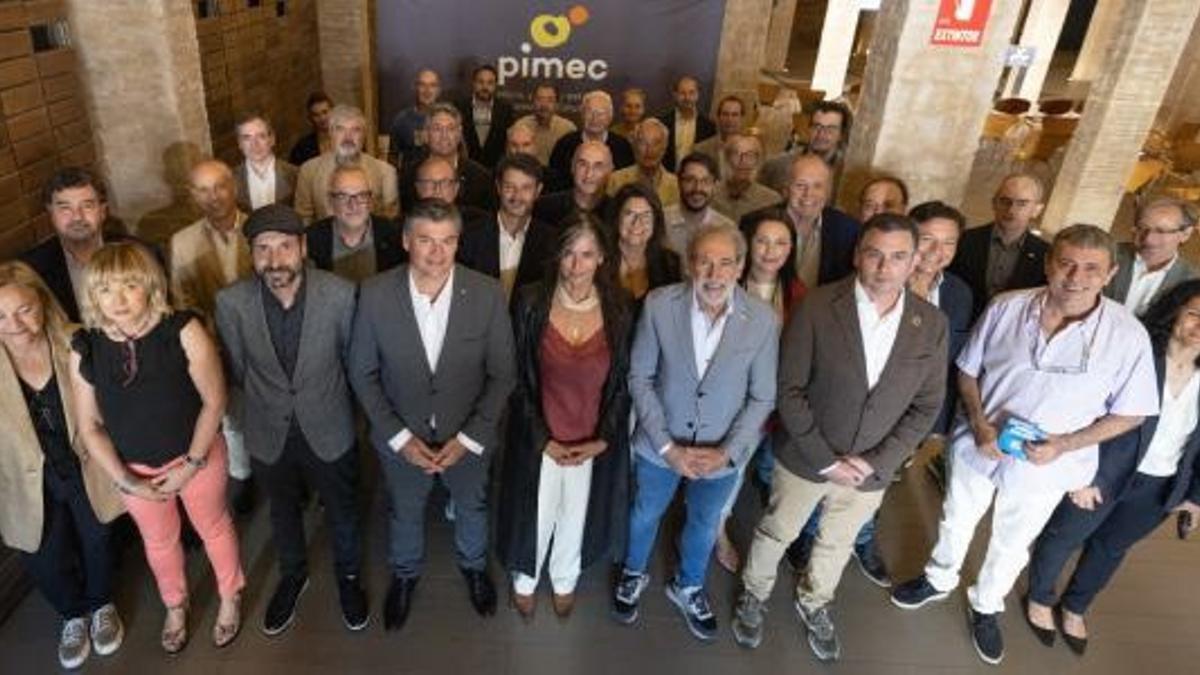 Membres de la patronal Pimec a la presentació