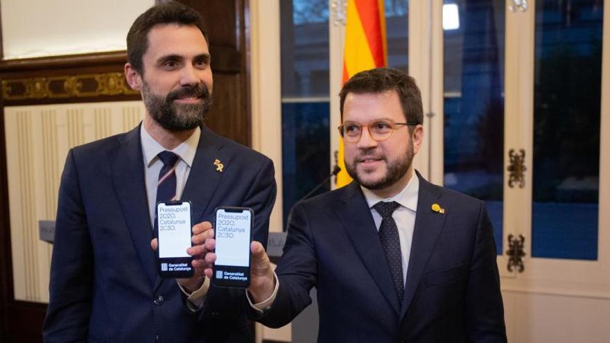 Roger Torrent i Pere Aragonès, aquest dimecres al Parlament