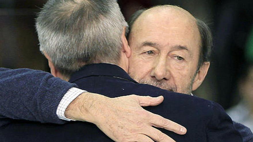 Rubalcaba y Navarro, en un momento del acto.