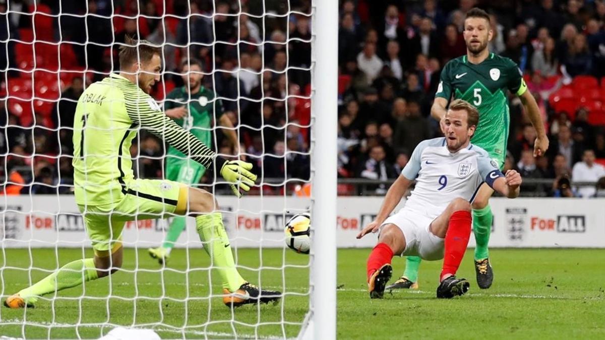 Kane bate desde cerca a Oblak y certifica el triunfo de Inglaterra ante Eslovenia.