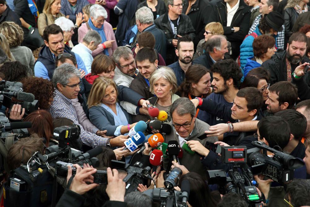 Manifestació de solidaritat amb el processats pel 9-N